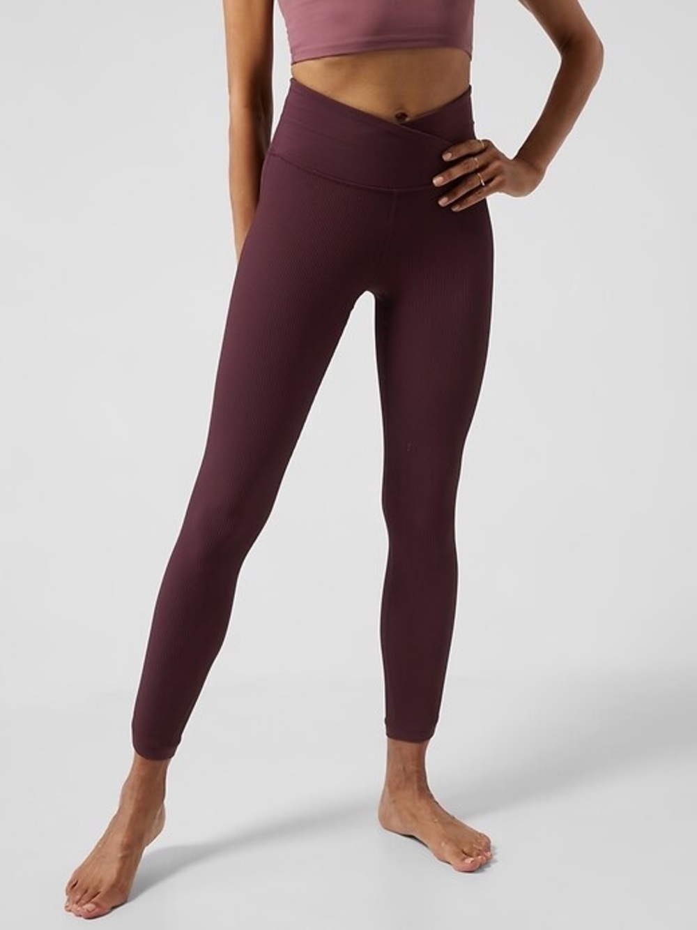 Athleta Elation Crossover Rib Leggings